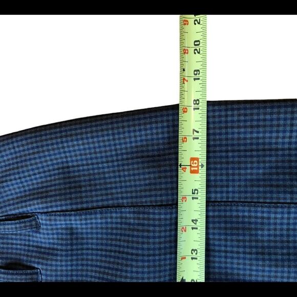 PRADA Plaid Skirt with Leather Trim Pockets EUC - Picture 13 of 14